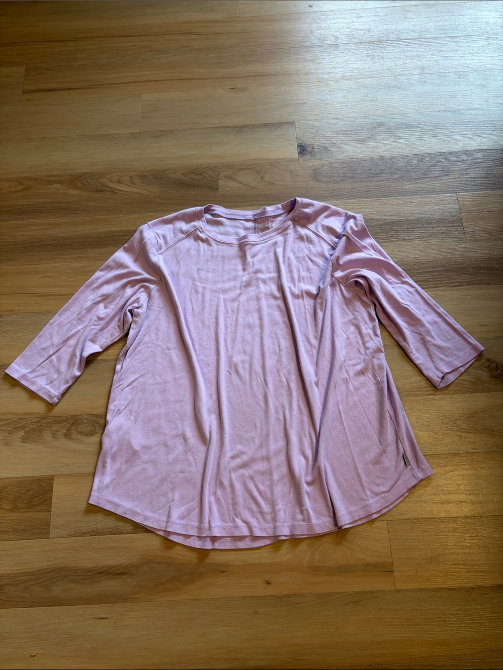 Eddie Bauer Light Pink Long Sleeve Scoop Neck Tee